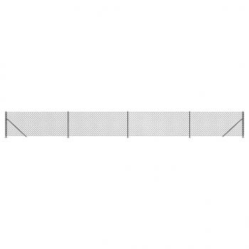 Maschendrahtzaun mit Bodenflansch Anthrazit 1x10 m