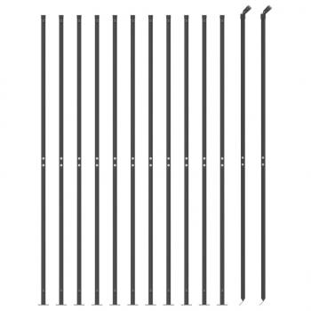 Maschendrahtzaun mit Bodenflansch Anthrazit 1,6x25 m