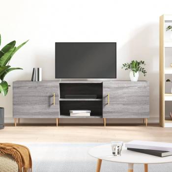 ARDEBO.de - TV-Schrank Grau Sonoma 150x30x50 cm Holzwerkstoff