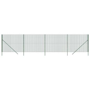 Maschendrahtzaun Grün 2x10 m Verzinkter Stahl