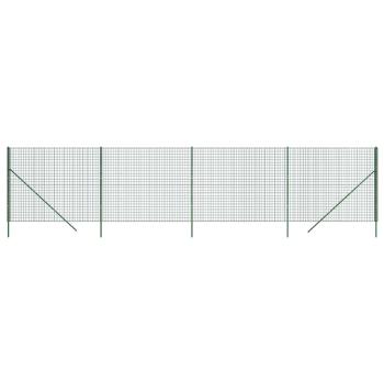 Maschendrahtzaun Grün 2x10 m Verzinkter Stahl