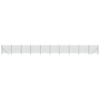 Maschendrahtzaun Grün 1,6x25 m Verzinkter Stahl