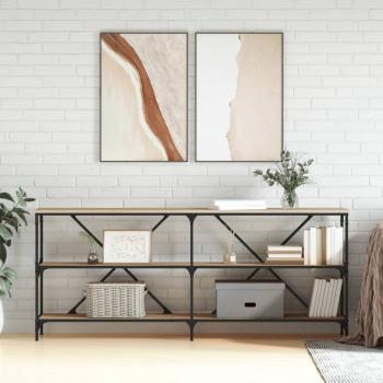 ARDEBO.de - Konsolentisch Sonoma-Eiche 180x30x75 cm Holzwerkstoff und Eisen