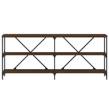 Konsolentisch Braun Eiche 180x30x75 cm Holzwerkstoff und Eisen