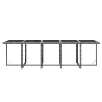 11-tlg. Garten-Essgruppe mit Kissen Poly Rattan Grau