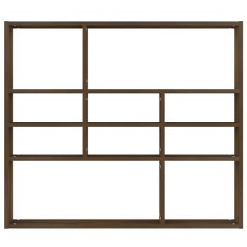 Wandregal Braun Eichen-Optik 90x16x78 cm Holzwerkstoff