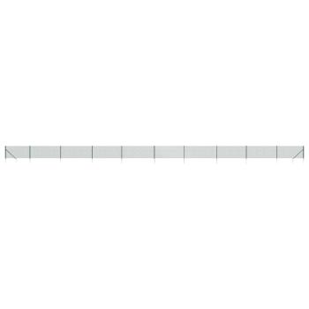 Maschendrahtzaun mit Bodenhülsen Grün 1x25 m