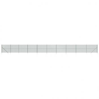 Maschendrahtzaun mit Bodenhülsen Grün 1,6x25 m