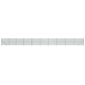 Maschendrahtzaun mit Bodenhülsen Grün 1,6x25 m