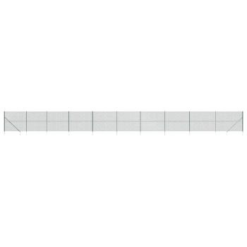 Maschendrahtzaun mit Bodenhülsen Grün 1,6x25 m