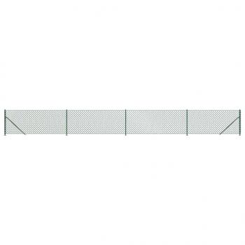Maschendrahtzaun mit Bodenflansch Grün 1x10 m