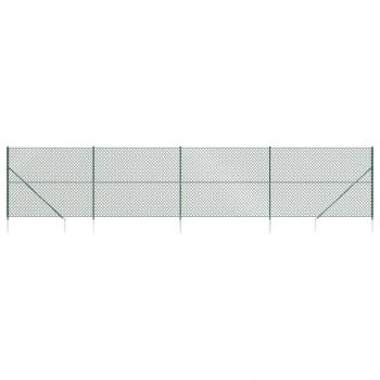 Maschendrahtzaun mit Bodenhülsen Grün 2,2x10 m