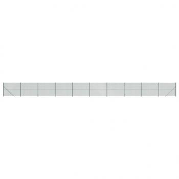 Maschendrahtzaun mit Bodenflansch Grün 2x25 m