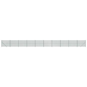 Maschendrahtzaun mit Bodenflansch Grün 2x25 m