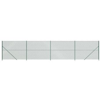 Maschendrahtzaun mit Bodenflansch Grün 1,4x10 m