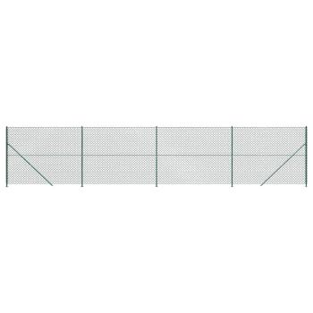 Maschendrahtzaun mit Bodenflansch Grün 1,4x10 m