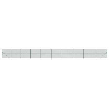 Maschendrahtzaun mit Bodenhülsen Grün 1,4x25 m