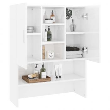 Waschmaschinenschrank Hochglanz-Weiß 70,5x25,5x90 cm