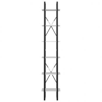 Bücherregal 6 Fächer Weiß 40x30x210 cm Holzwerkstoff