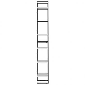 Bücherregal 6 Fächer Weiß 40x30x210 cm Holzwerkstoff