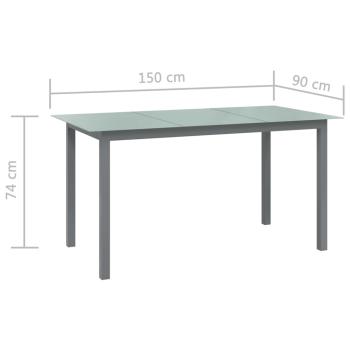 10-tlg. Garten-Essgruppe Schwarz und Silbern