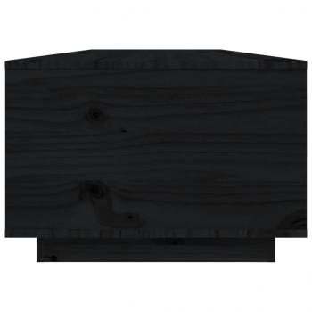 Couchtisch Schwarz 80x50x35,5 cm Massivholz Kiefer