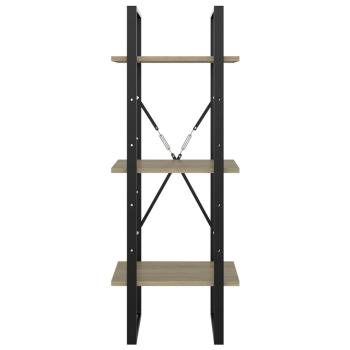 ARDEBO.de - Bücherregal 3 Fächer Sonoma-Eiche 40x30x105 cm Holzwerkstoff