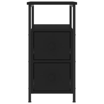 Nachttische 2 Stk. Schwarz 30x60x60 cm Holzwerkstoff