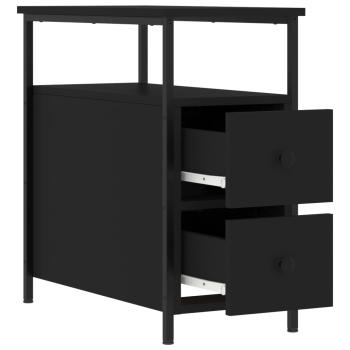Nachttische 2 Stk. Schwarz 30x60x60 cm Holzwerkstoff