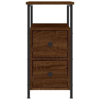 Nachttische 2 Stk. Braun Eichen-Optik 30x60x60 cm Holzwerkstoff
