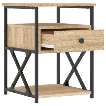 Nachttische 2 Stk. Sonoma-Eiche 40x42x55 cm Holzwerkstoff