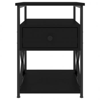 Nachttische 2 Stk. Schwarz 40x42x55 cm Holzwerkstoff