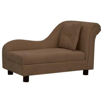 Hundesofa mit Kissen Braun 83x44x44 cm Plüsch  