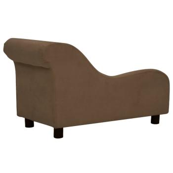 Hundesofa mit Kissen Braun 83x44x44 cm Plüsch  