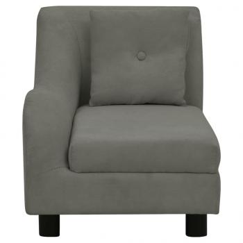 Hundesofa mit Kissen Dunkelgrau 83x44x44 cm Plüsch  