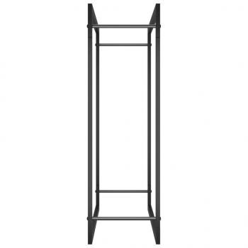 Brennholzregal Mattschwarz 80x28x86 cm Stahl