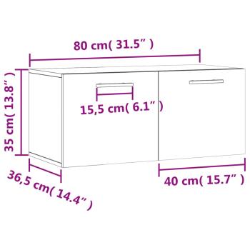 Wandschrank Sonoma-Eiche 80x36,5x35 cm Holzwerkstoff