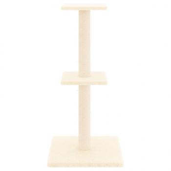 Kratzbaum mit Sisal-Kratzsäulen Creme 73 cm