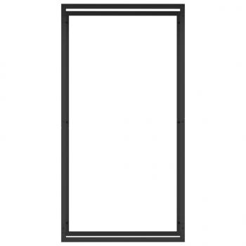 Brennholzregal Mattschwarz 80x28x154 cm Stahl