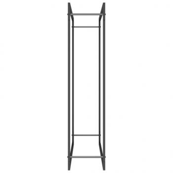 Brennholzregal Mattschwarz 110x28x116 cm Stahl
