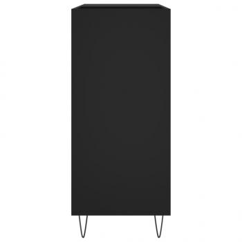 Plattenschrank Schwarz 84,5x38x89 cm Holzwerkstoff