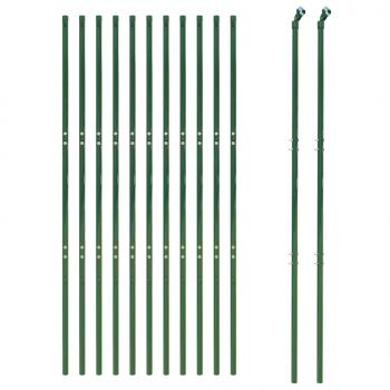Maschendrahtzaun Grün 2,2x25 m Verzinkter Stahl