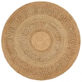 ARDEBO.de - Teppich Jute Handgeflochten 120 cm Rund