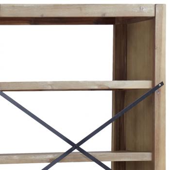 Bücherregal 6 Böden 80x30x170 cm Massivholz Akazie