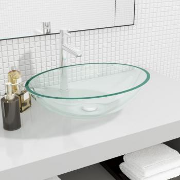 ARDEBO.de - Waschbecken Glas 50x37x14 cm Transparent