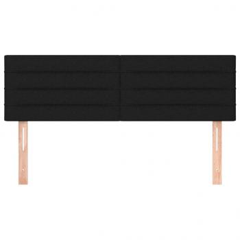 Kopfteile 2 Stk. Schwarz 72x5x78/88 cm Stoff