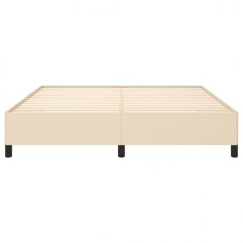 Bettgestell Creme 160x200 cm Stoff