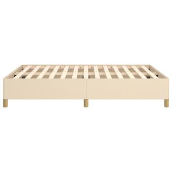 Bettgestell Creme 140x200 cm Stoff