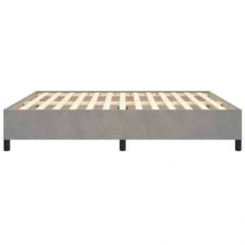 Bettgestell Hellgrau 160x200 cm Samt