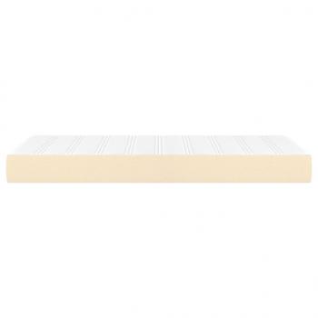 Taschenfederkernmatratze Creme 90x190x20 cm Stoff